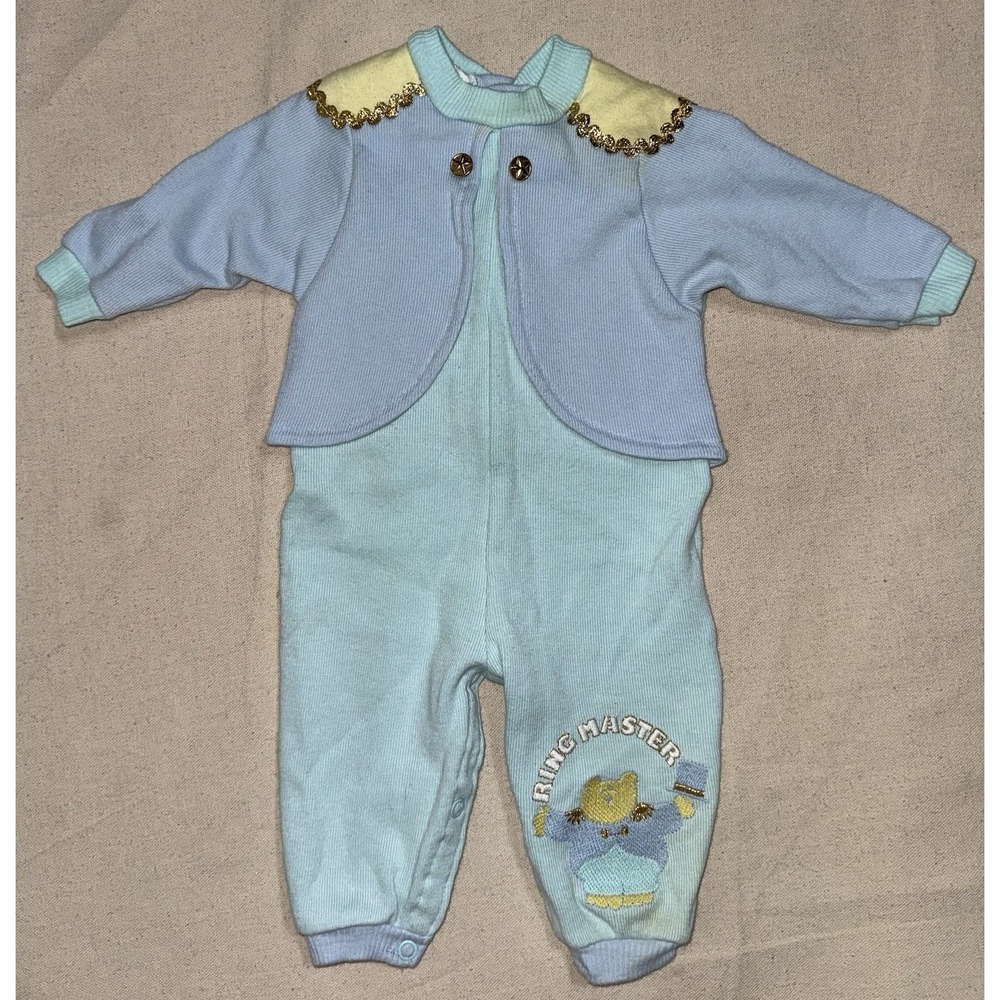 Vintage Carter's Circus Ring Master Sleeper 6 Mo Months USA Outfit